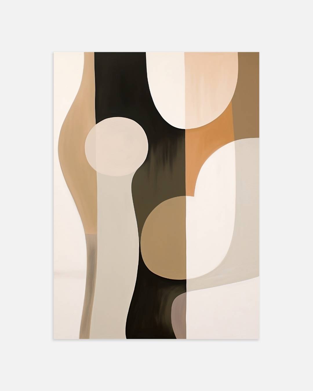Abstracte vormen in neutrale tinten Poster