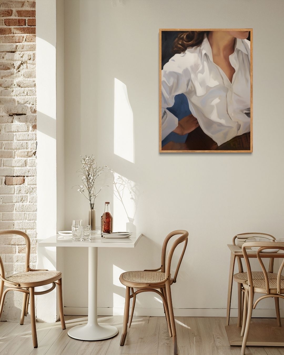 Elegance in White Poster