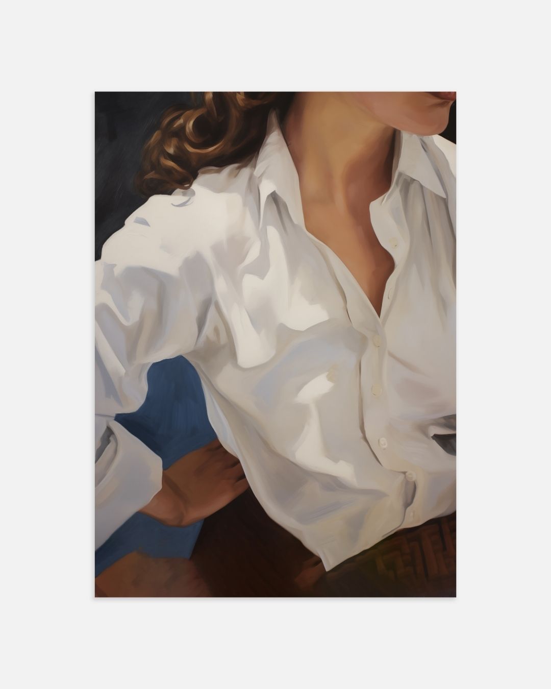Elegance in White Poster