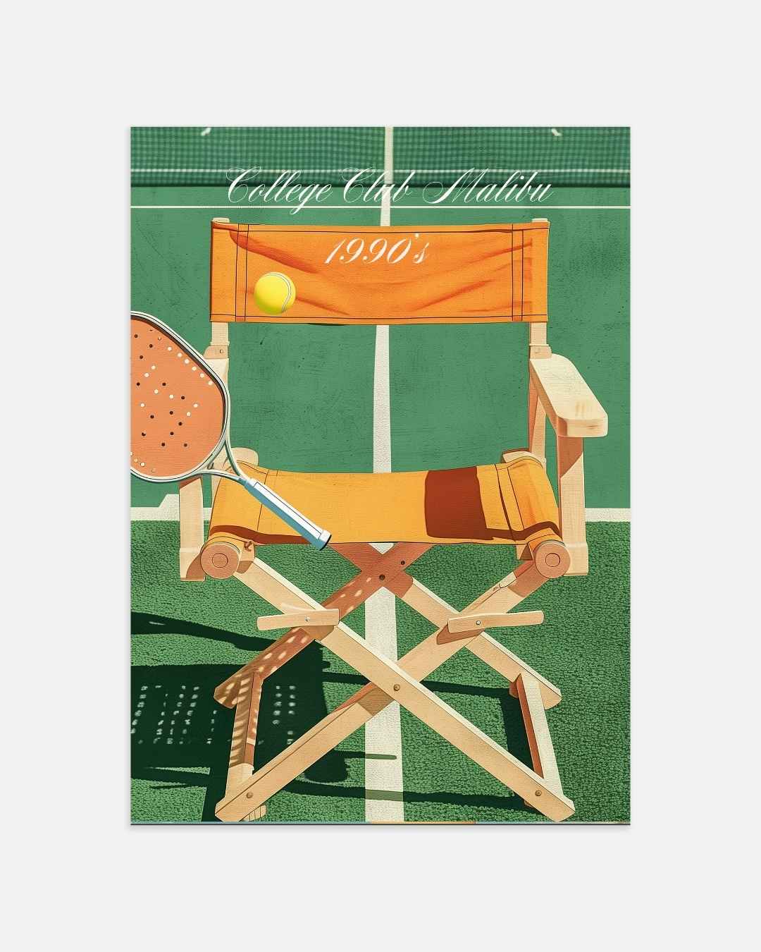 College Club Malibu Tennis Poster