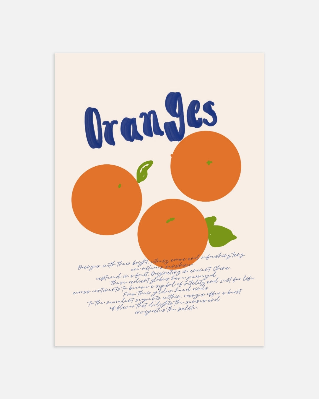 Vrolijke Sinaasappels Poster