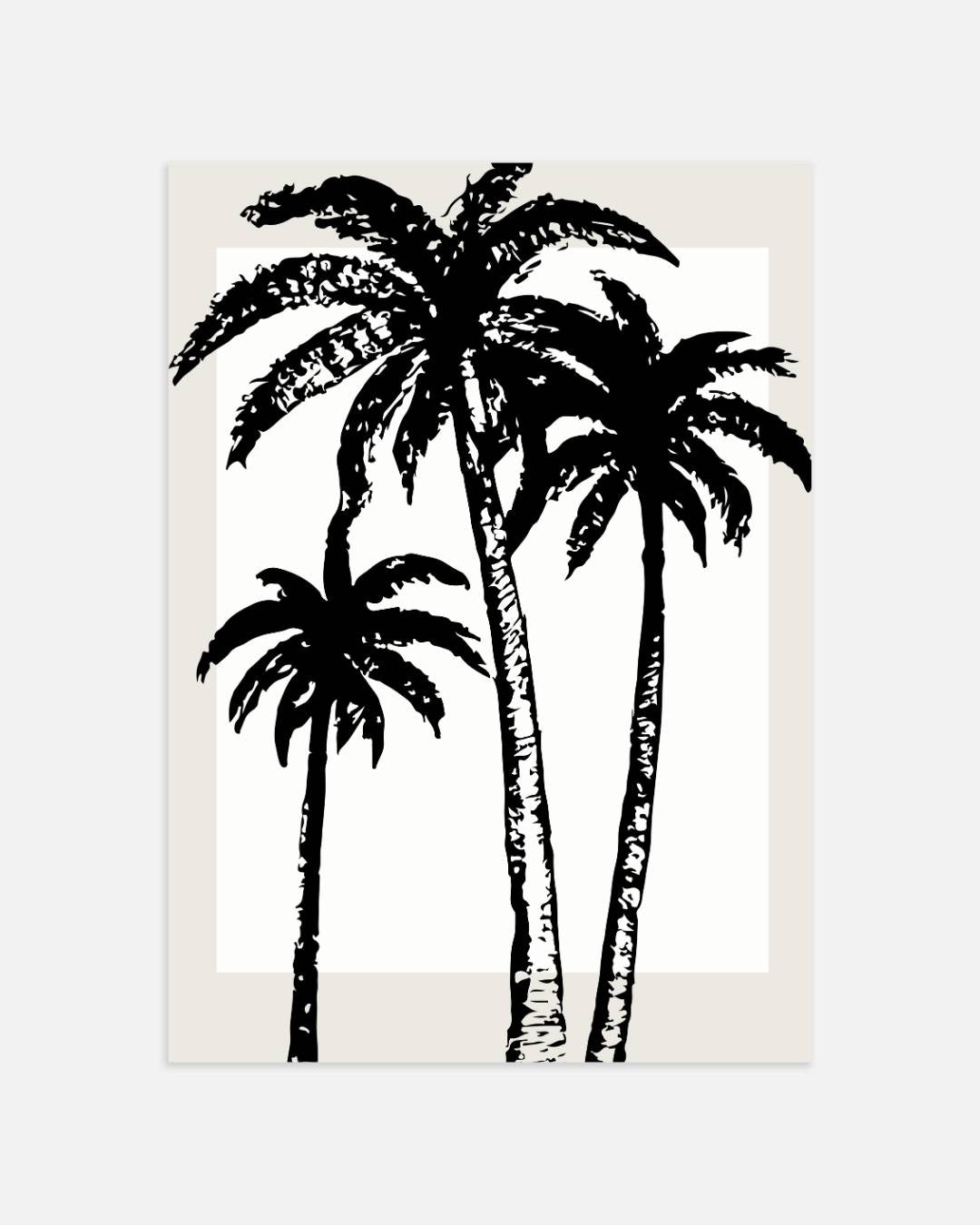 Zwarte palmbomen Poster