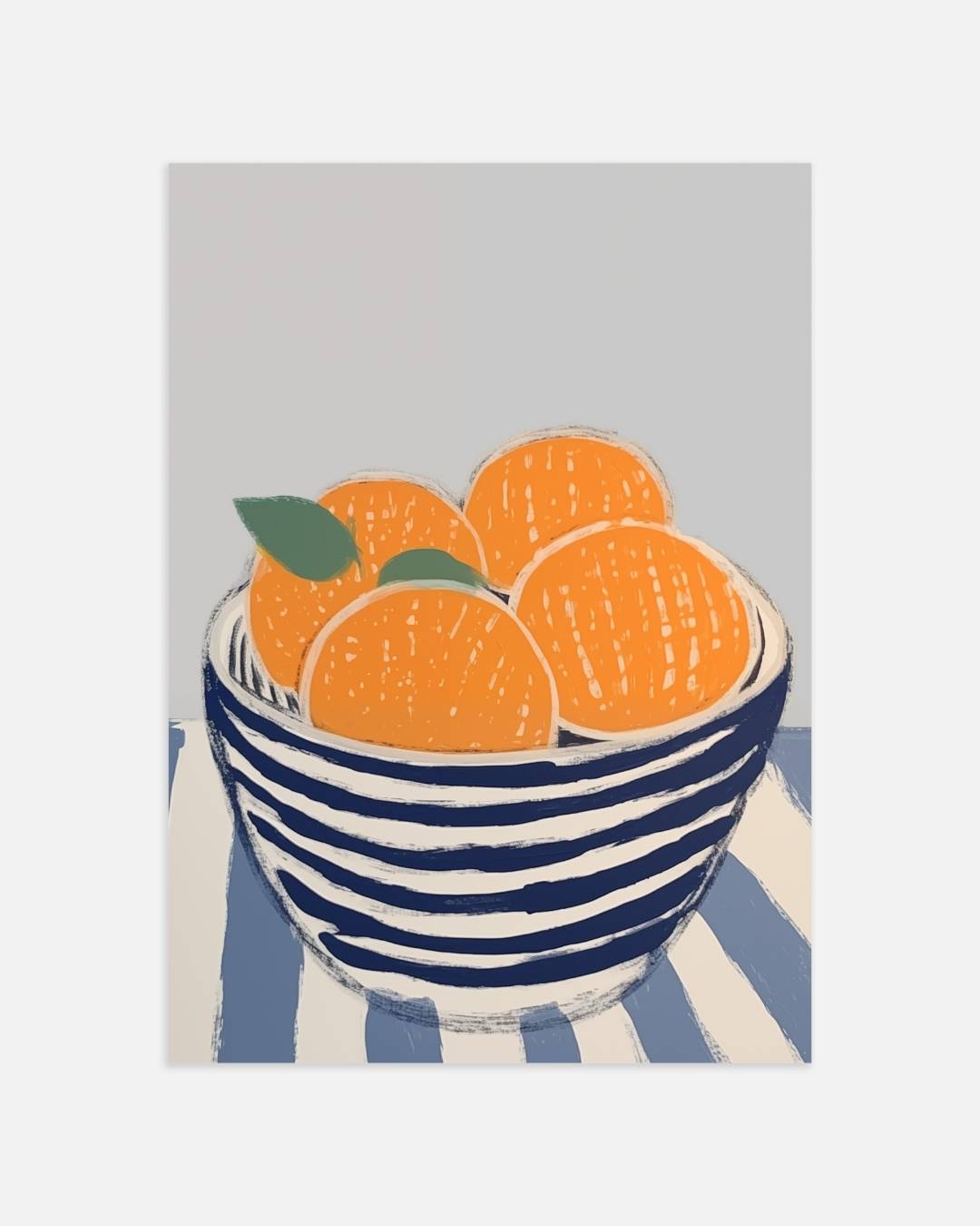 Kom met sinaasappels Poster