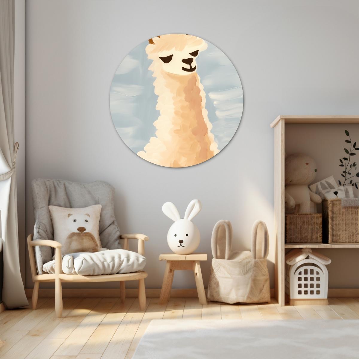 Alpaca muurcirkel-WallArtistic