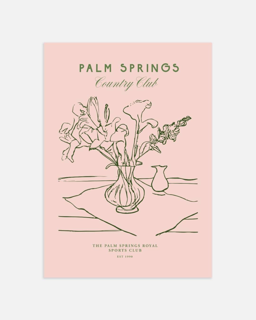 Palm Springs bloemenvaas Poster