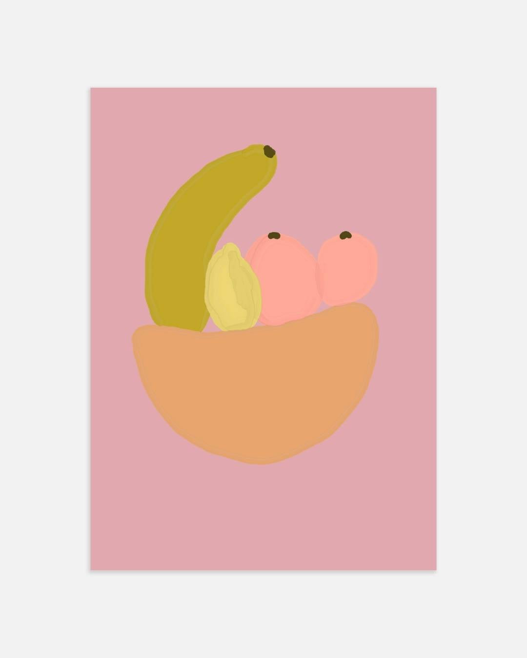 Abstracte fruitschaal Poster