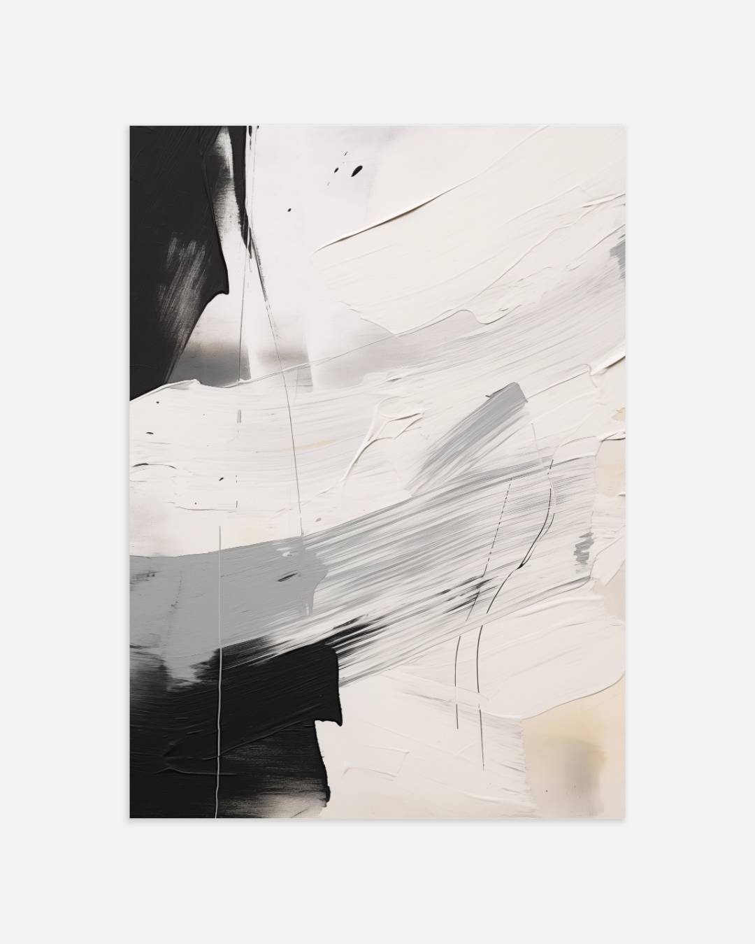 Dynamische penseelstreken Poster