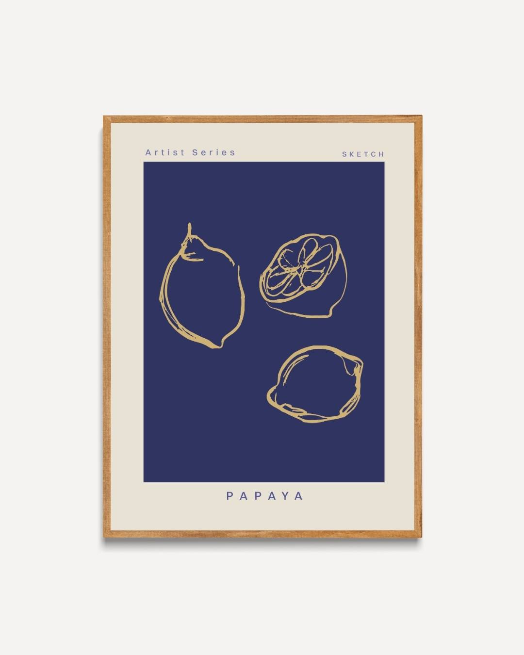 Papaya blue Poster