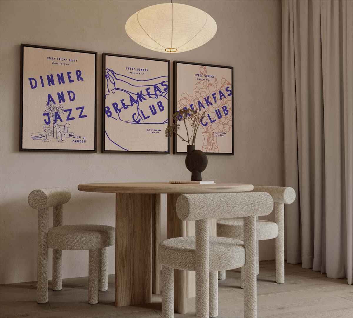 Breakfast Club & Jazz Kunstwerk-canvas-dibond-plexiglas-wanddecoratie-WallArtistic