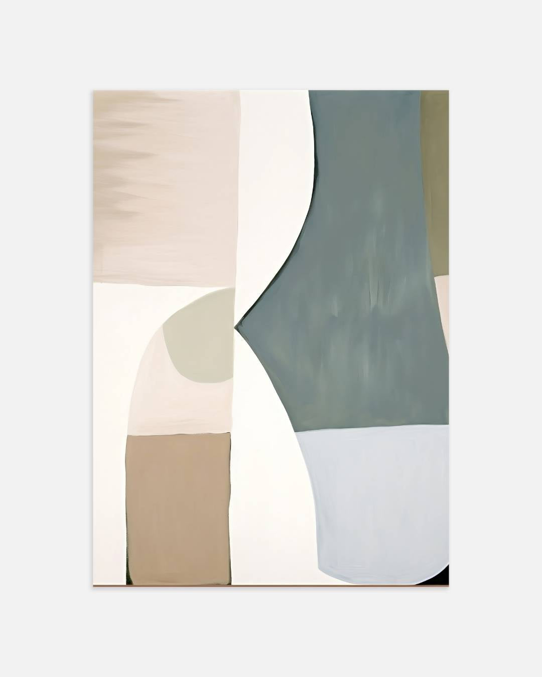 Abstracte vormen in zachte tinten Poster