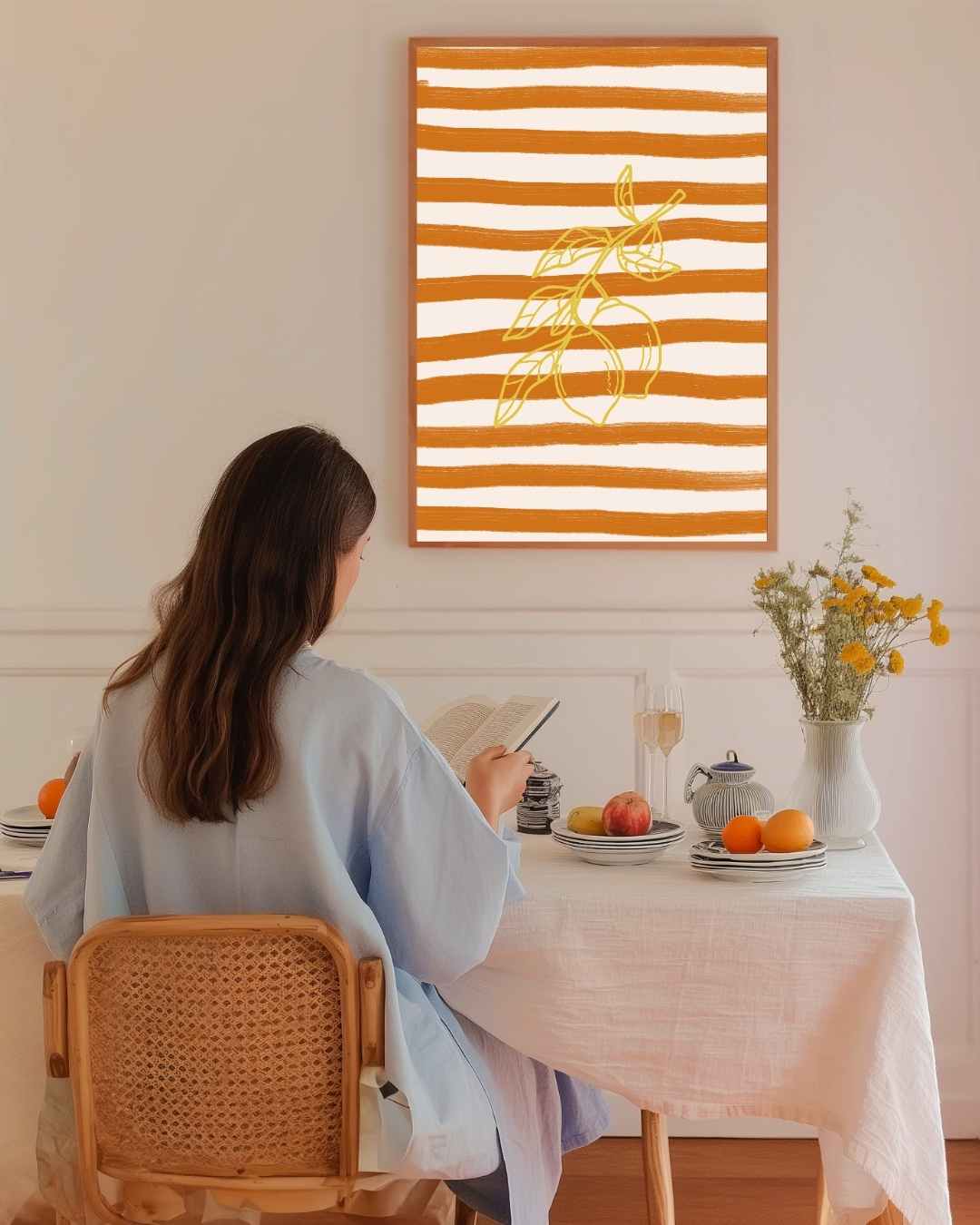 Citrus Stripes Poster