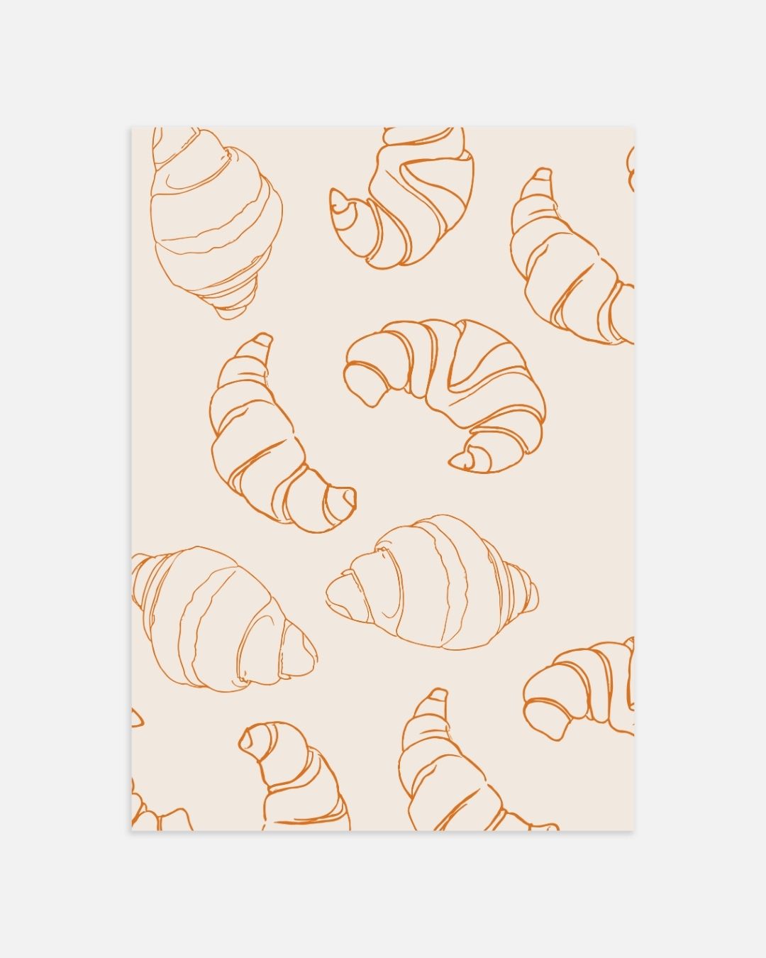 Croissant-Muster-Poster