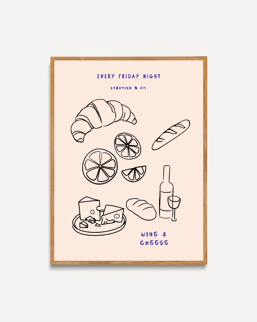 Wine & Cheese Poster