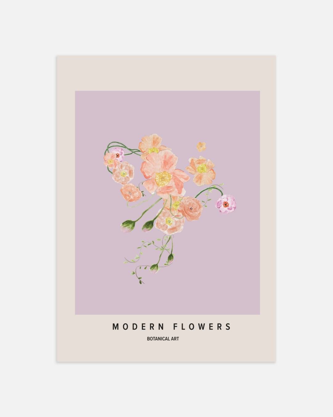 Botenical modern flowers Poster