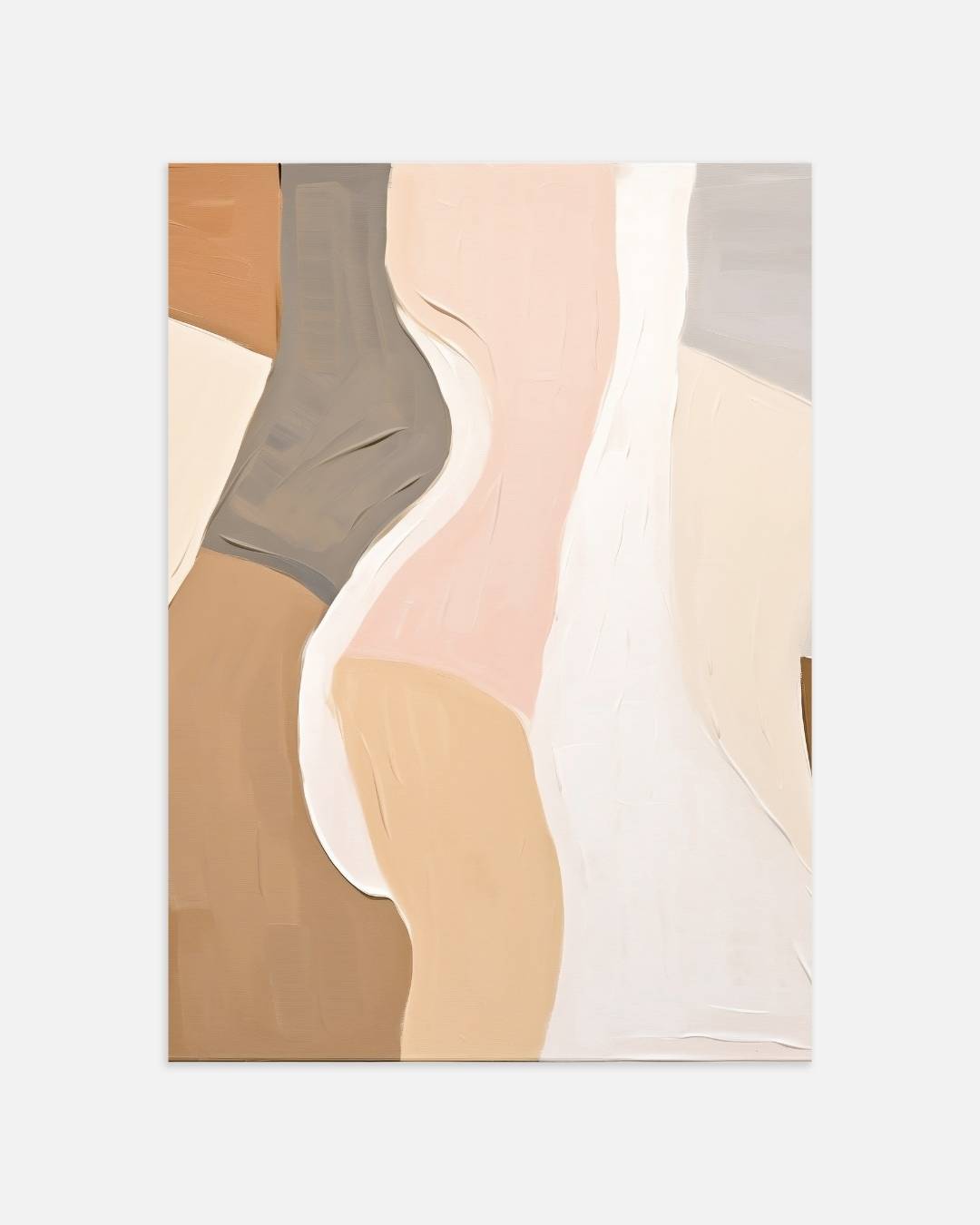 Organische abstractie in neutrale tinten Poster