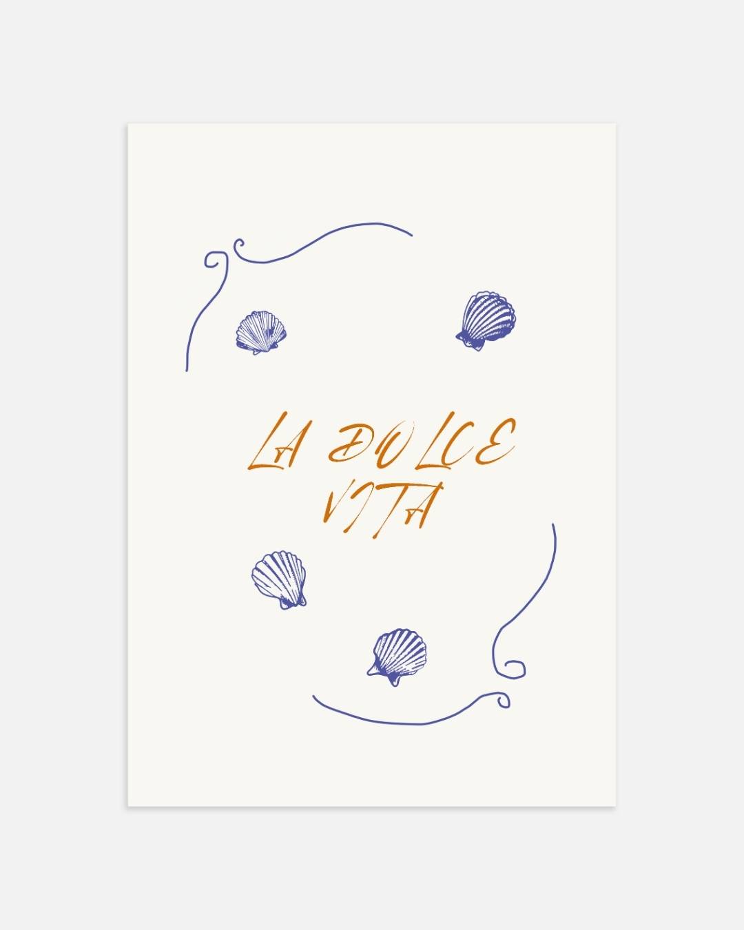 La Dolce Vita schelpen Poster