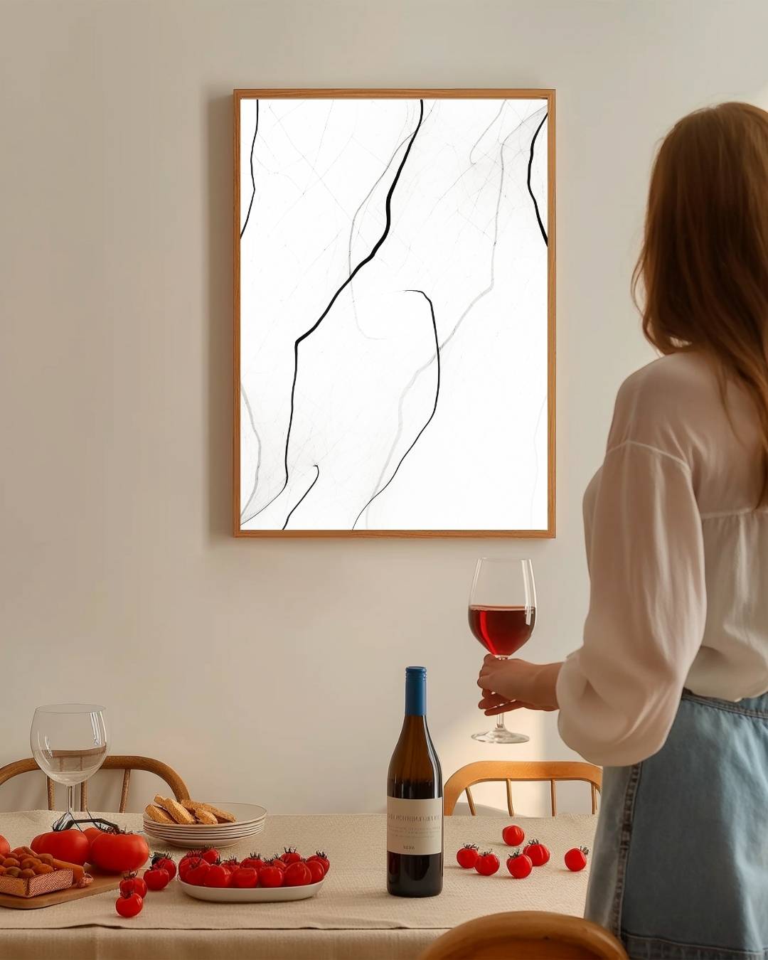 Elegante abstracte lijnen Poster