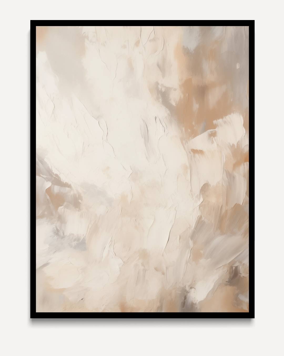 Warme abstractie in beige en crème