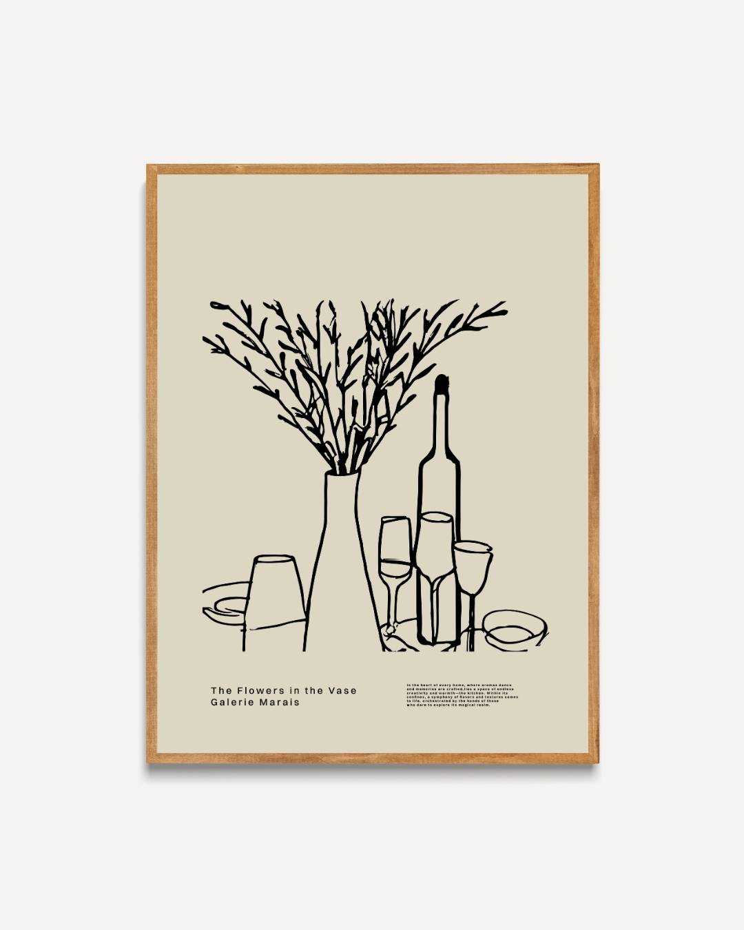 Zwarte planten schets Poster (kopie)