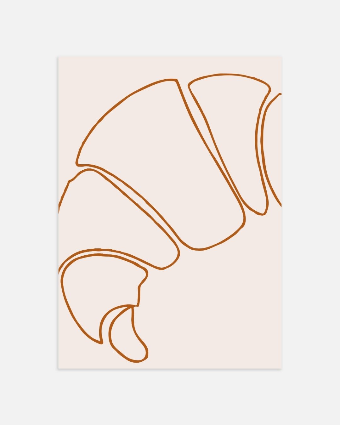 Croissant lijn Poster