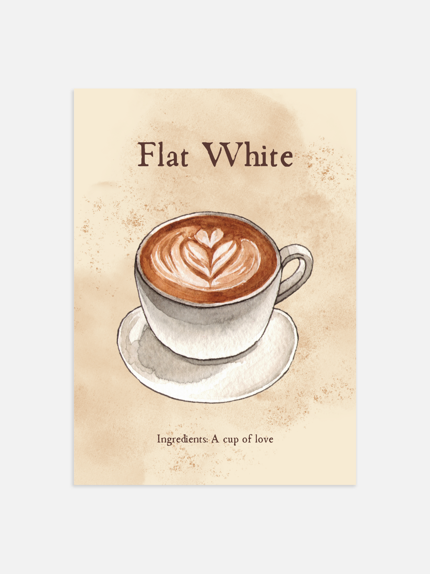Flat white Poster