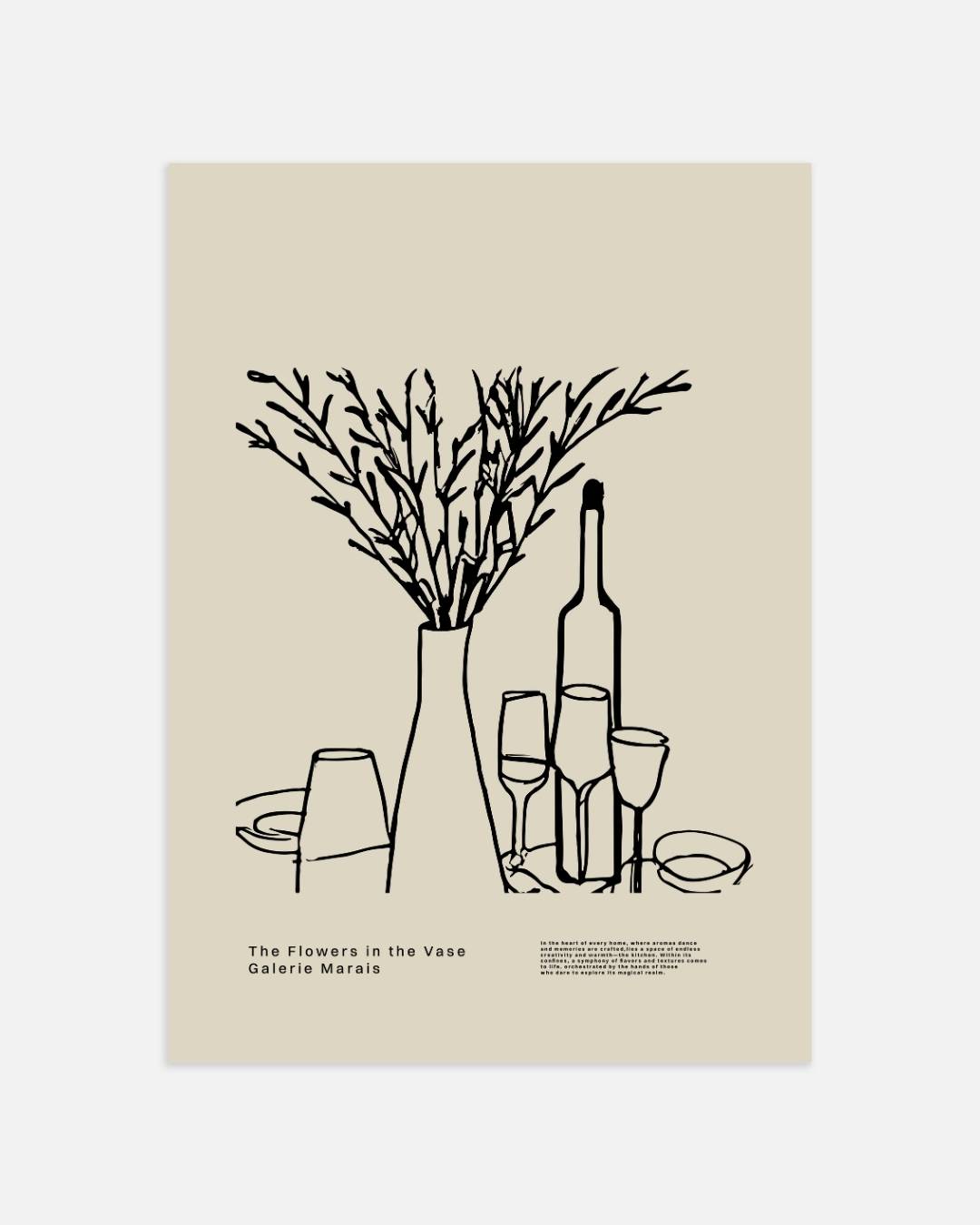 Zwarte planten schets Poster (kopie)