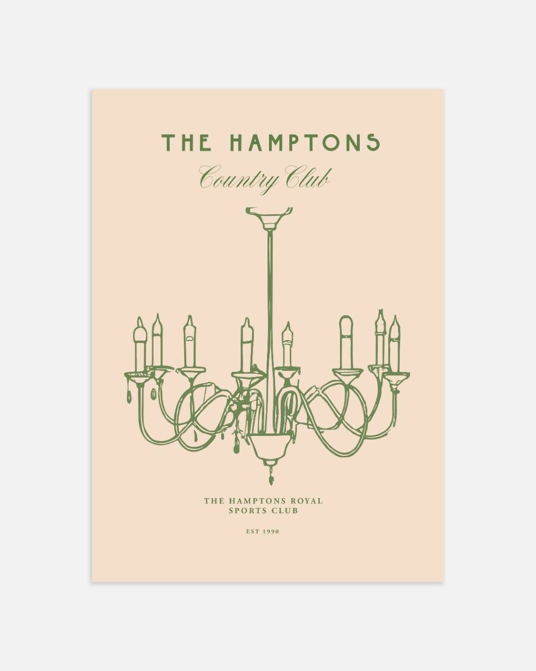 The Hamptons klassieke kroonluchter Poster