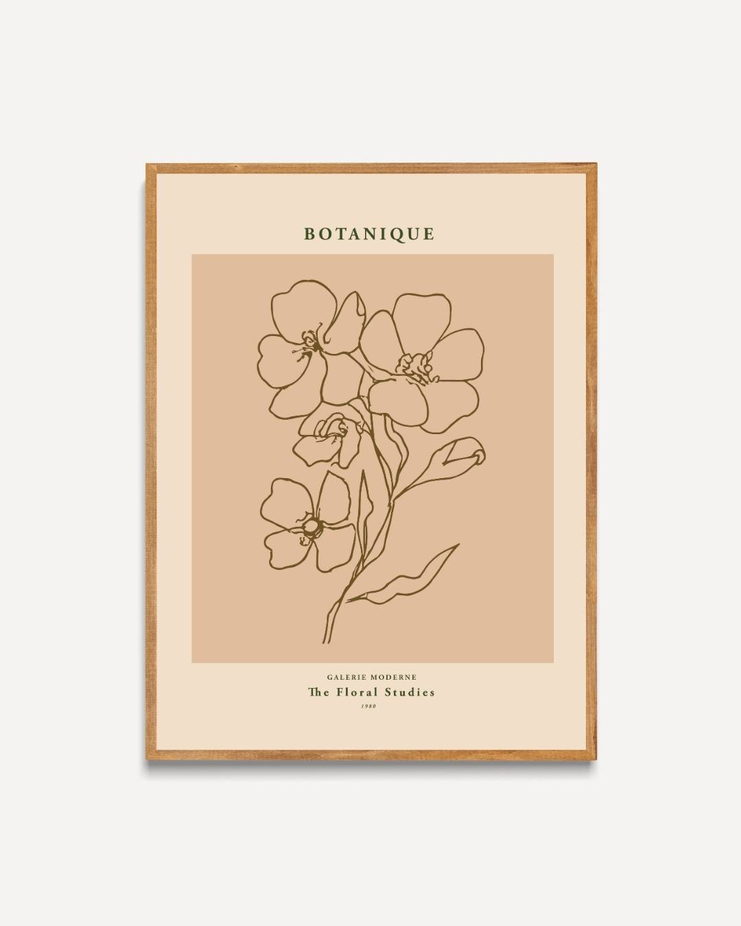 Zachte bloesems lijntekening Poster