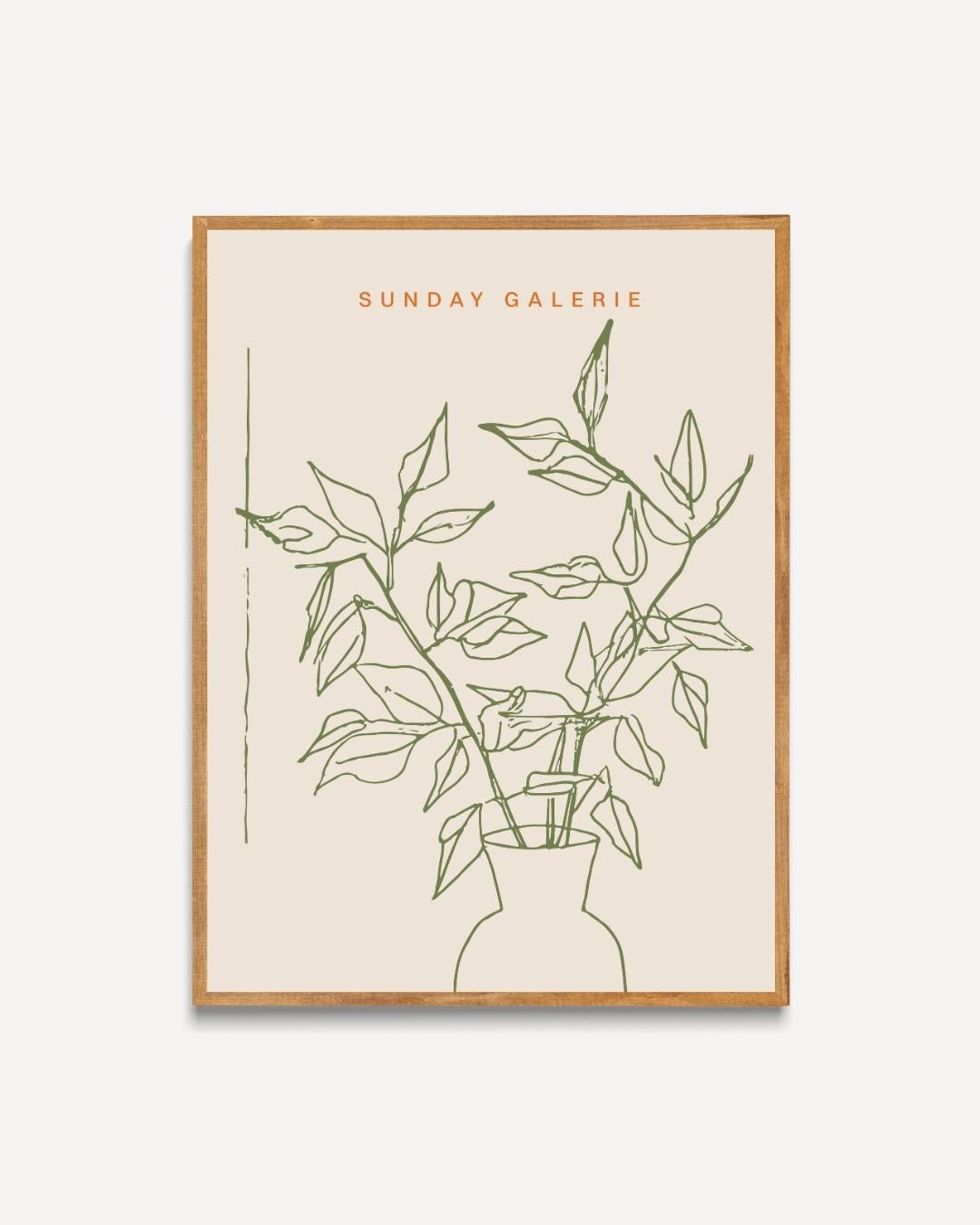 Groene planten schets Poster