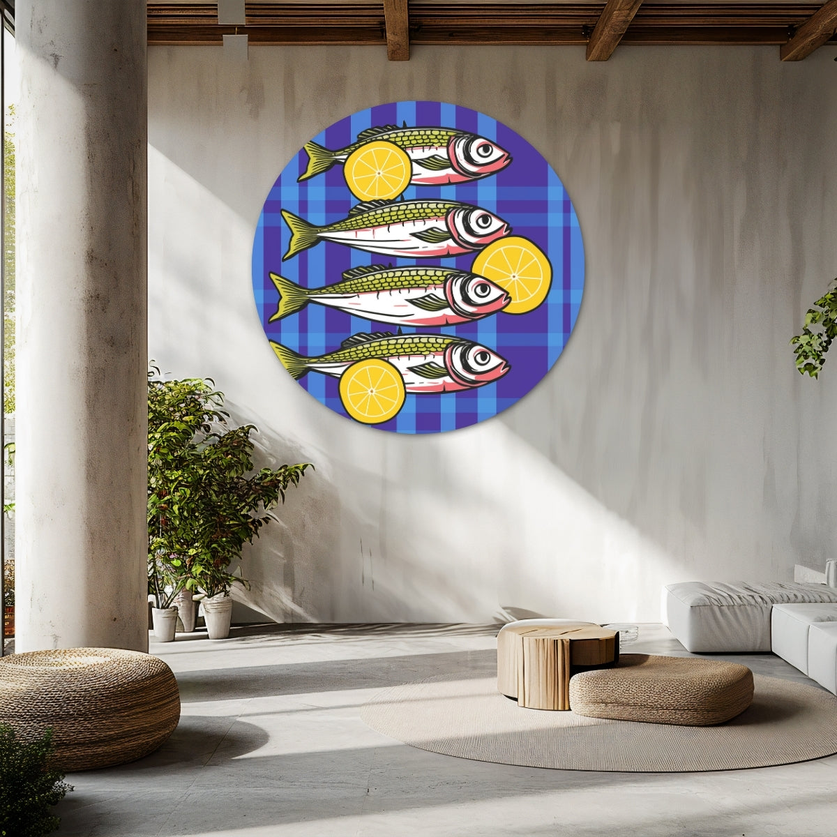 Vrolijke Vissen Muurcirkel-WallArtistic