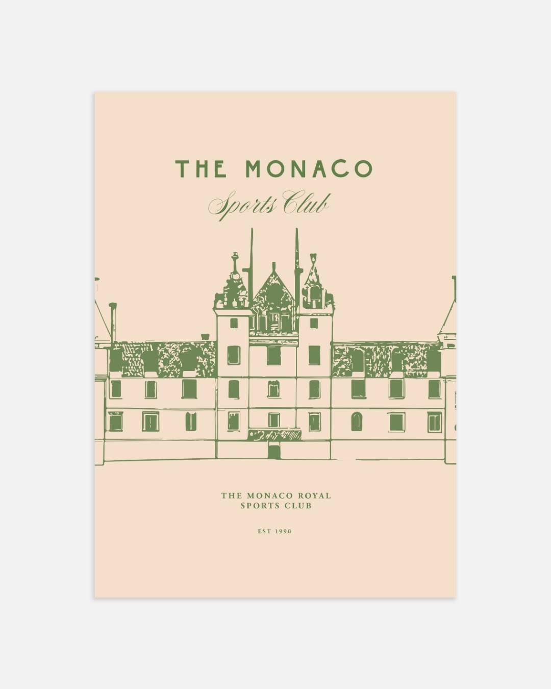 The Monaco Sports Club gebouw Poster