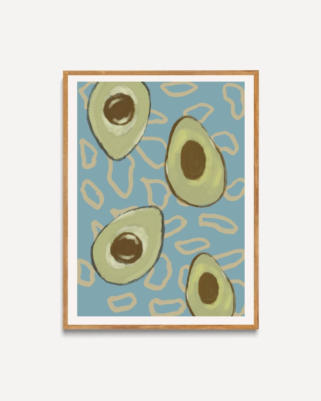 Avocado patroon Poster