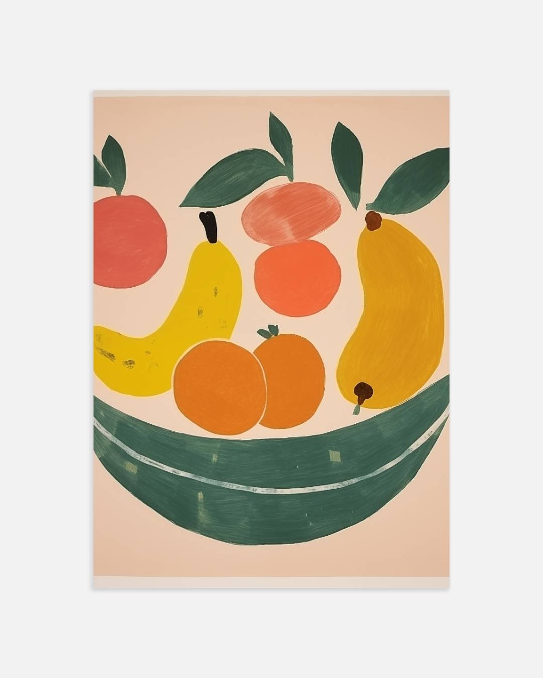 Fruitmand met bananen Poster