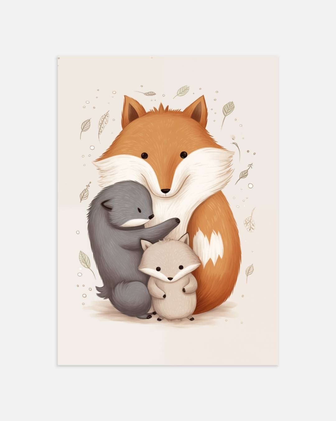 Knuffelende bosdieren Poster