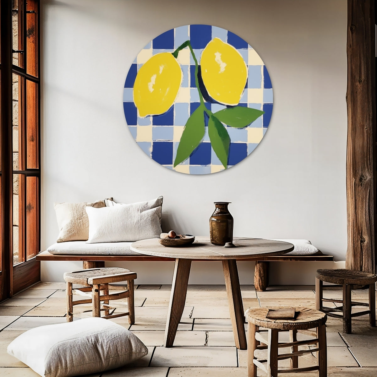Citroenensymfonie Muurcirkel-WallArtistic