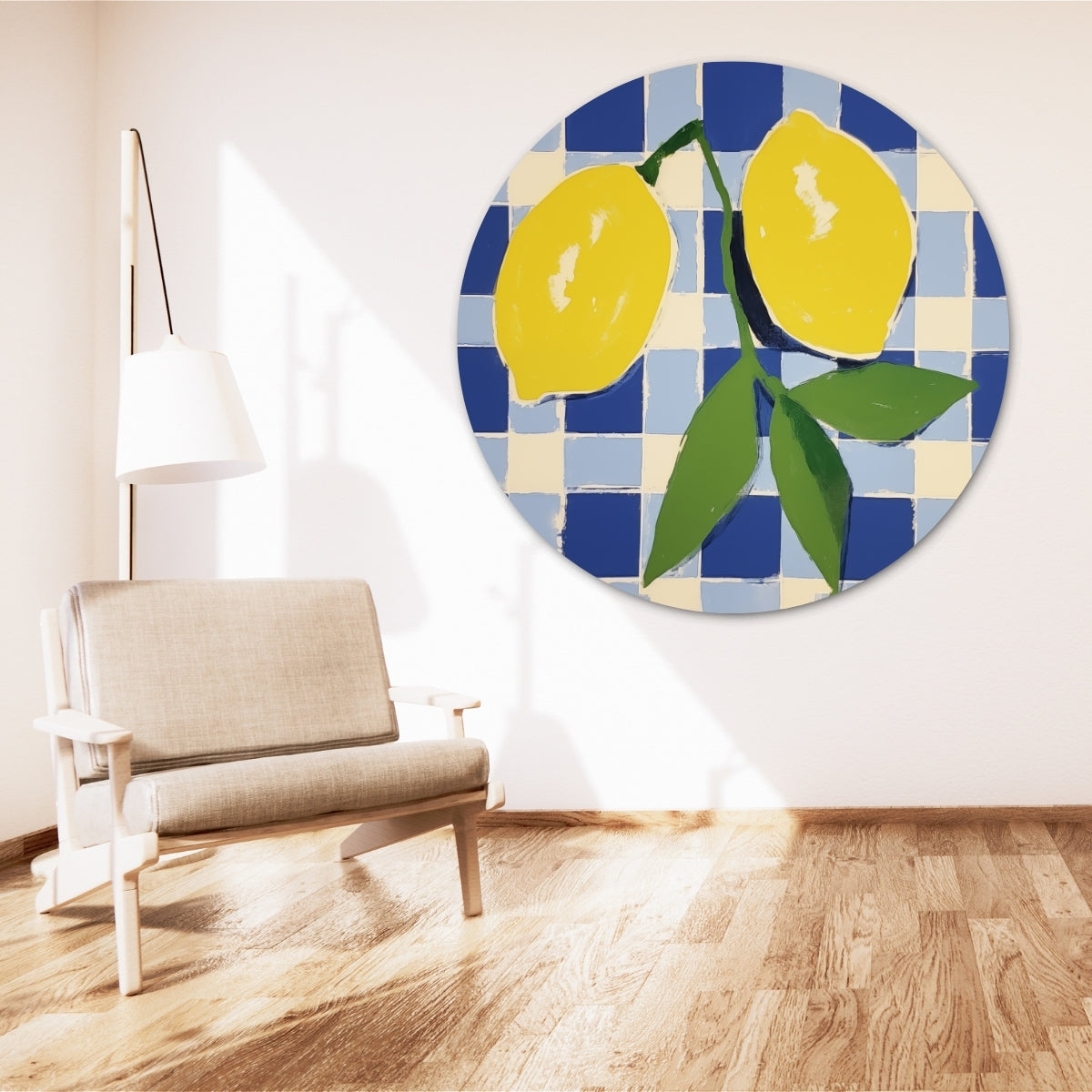 Citroenensymfonie Muurcirkel-WallArtistic
