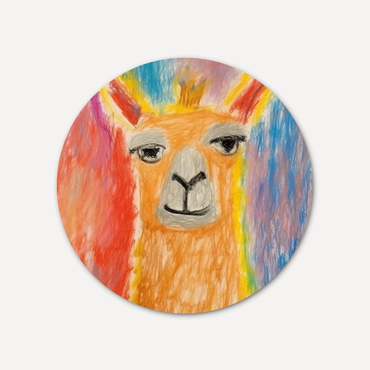 Regenboogpaard Muurcirkel-WallArtistic