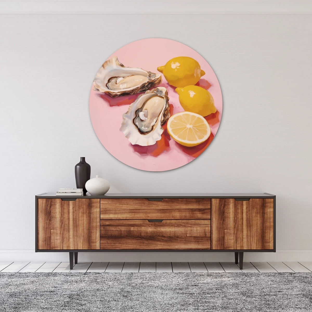 Zeevruchten Delicatesse Muurcirkel-WallArtistic