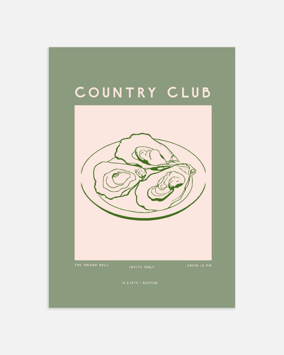 Country Club oesters Poster