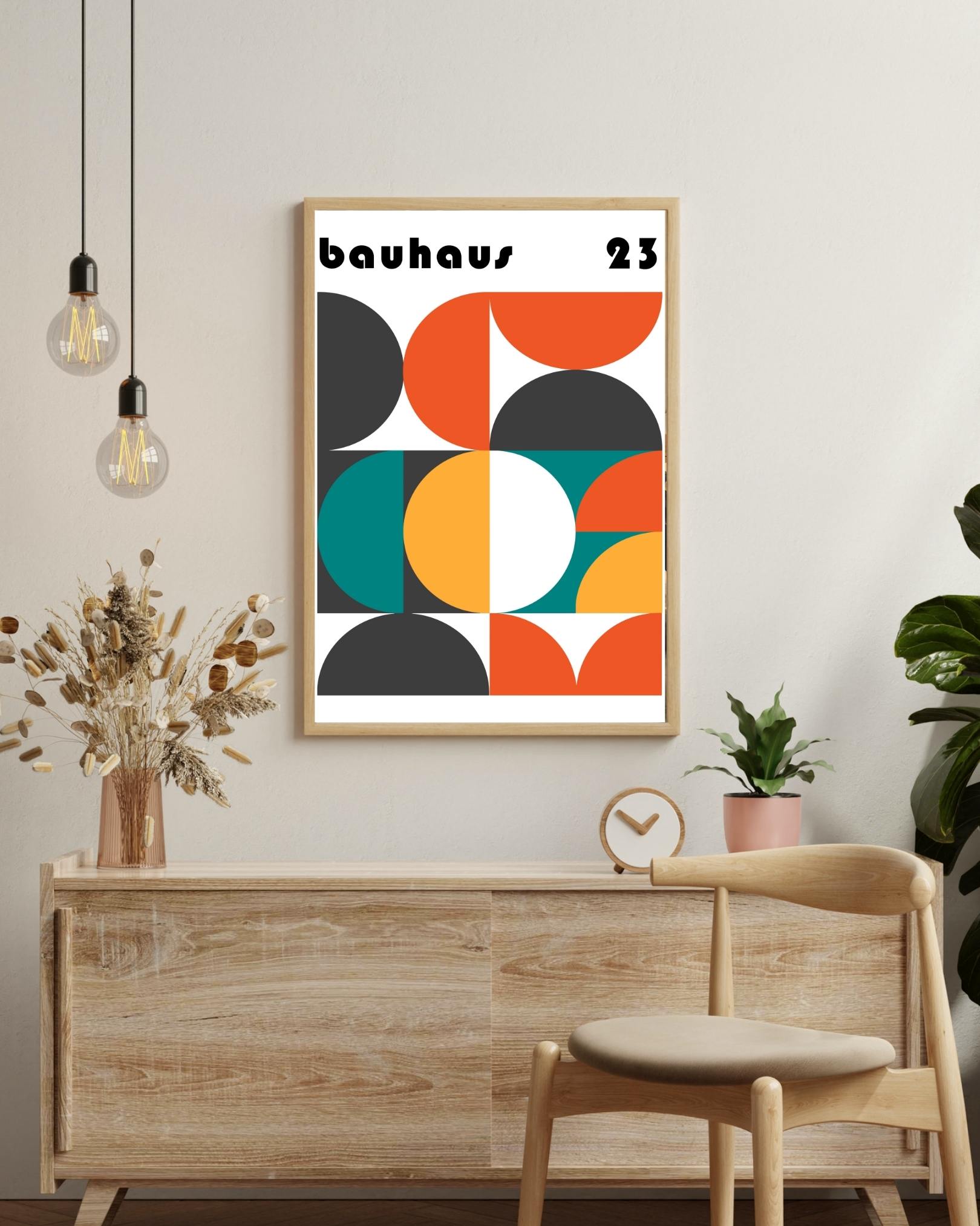Bauhaus zwart cirkel 1923 Poster