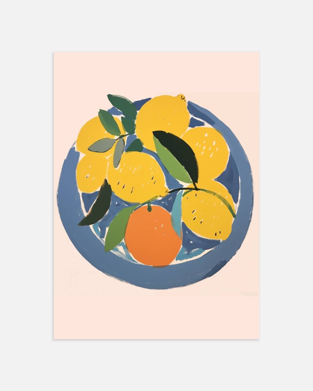 Schaal met citroenen Poster