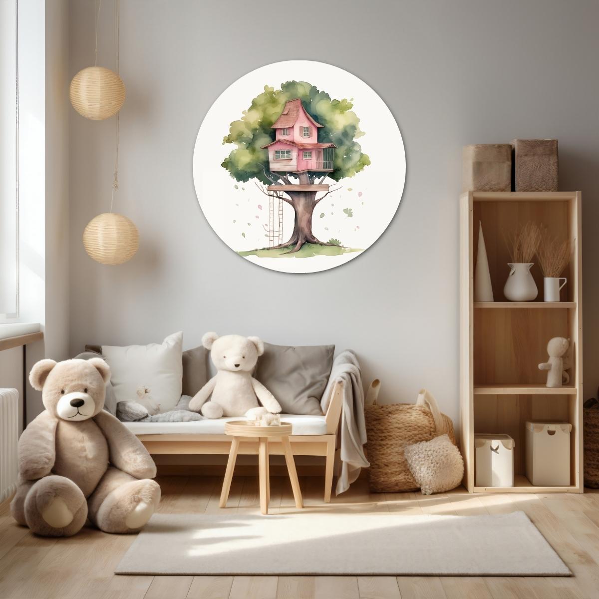 Boomhut muurcirkel-WallArtistic
