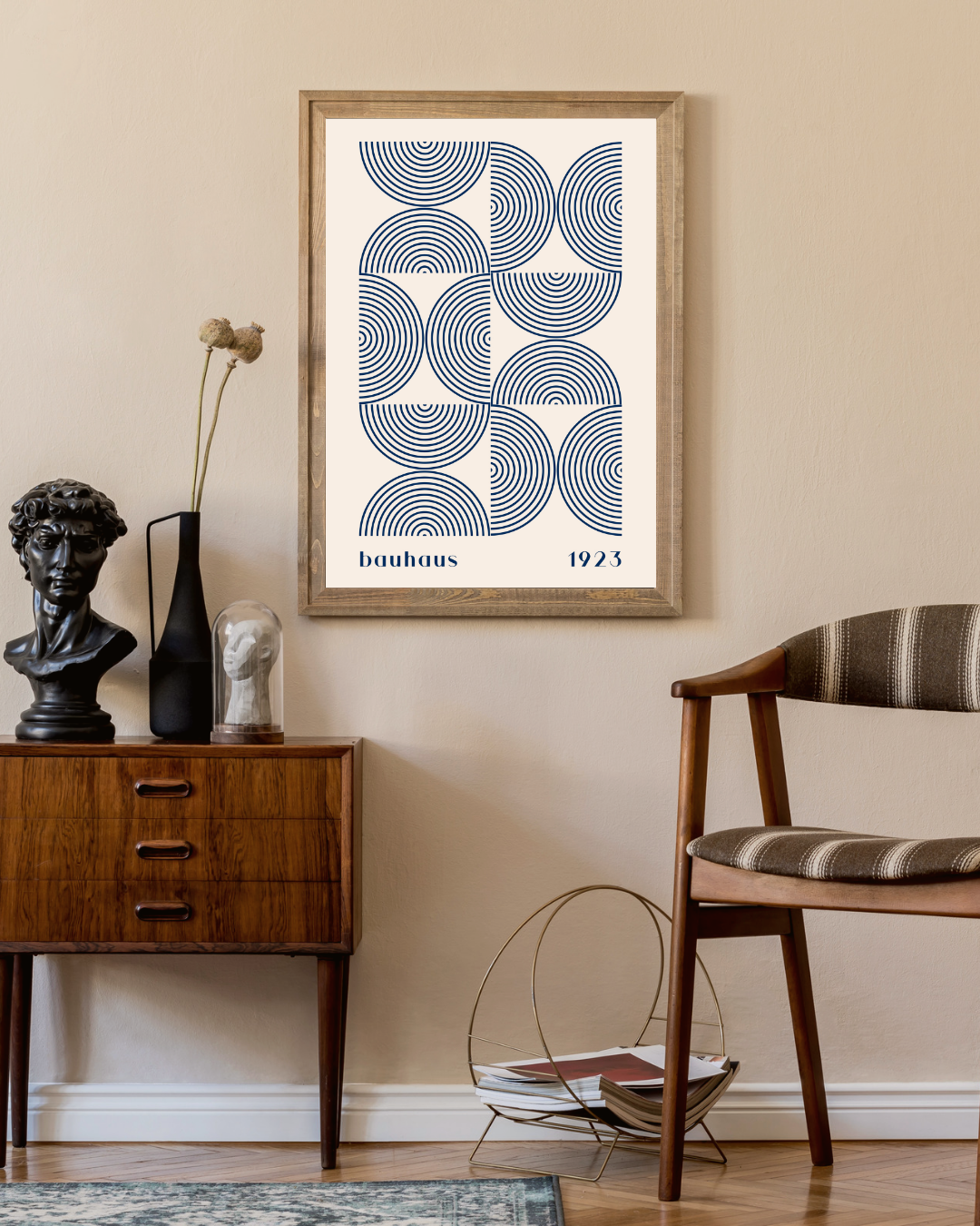 Bauhaus blue 1923 Poster