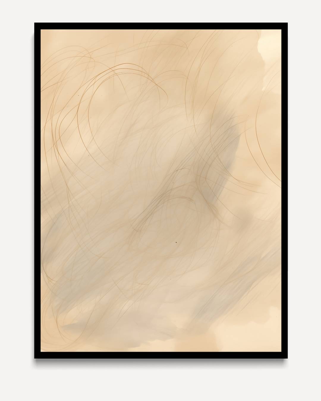 Beige background with curved lines