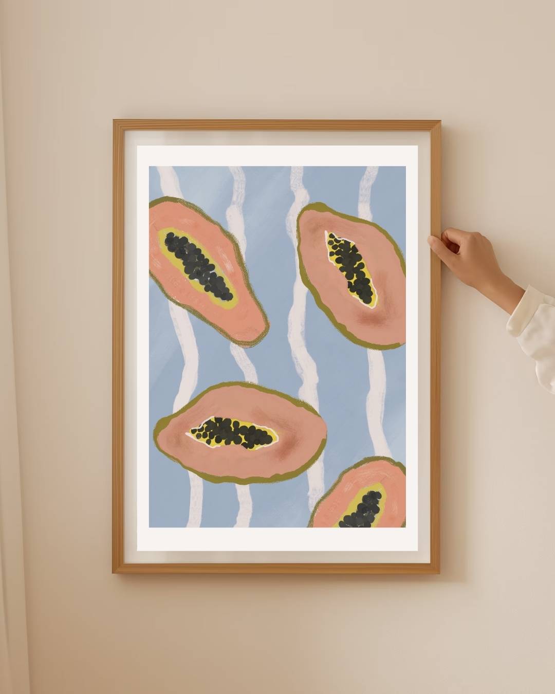 Tropische papaja's Poster