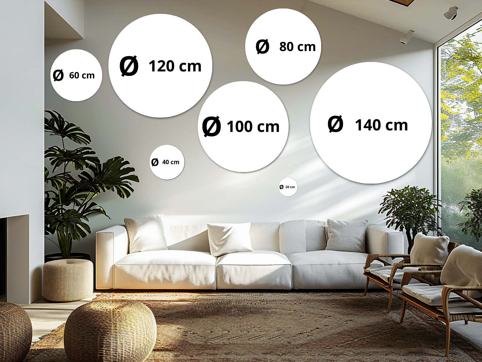 Golven van de zonsondergang - Japanse Muurcirkel-WallArtistic