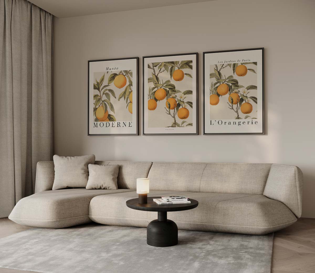 Sinaasappelboom illustraties Kunstwerk-canvas-dibond-plexiglas-wanddecoratie-WallArtistic