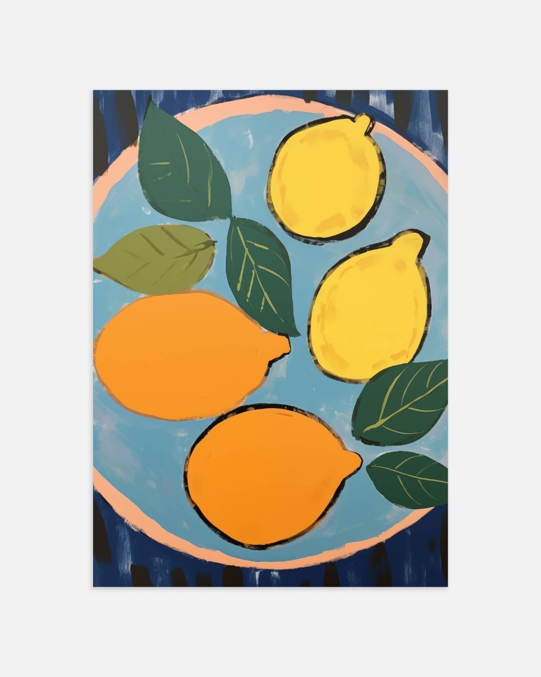 Citroenen en sinaasappels Poster