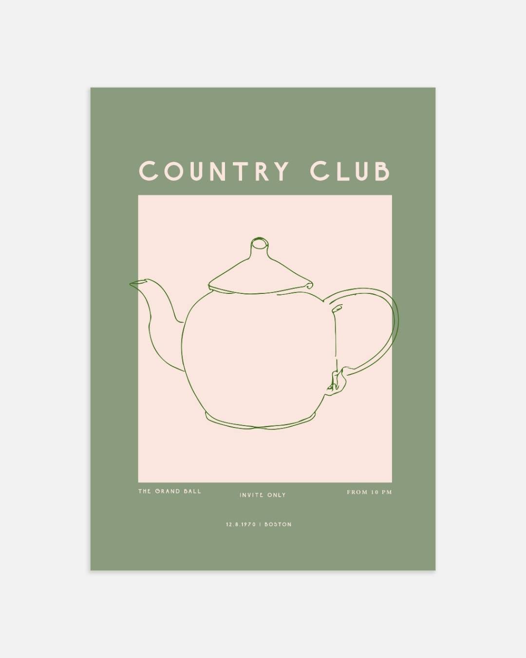 Country Club theepot Poster