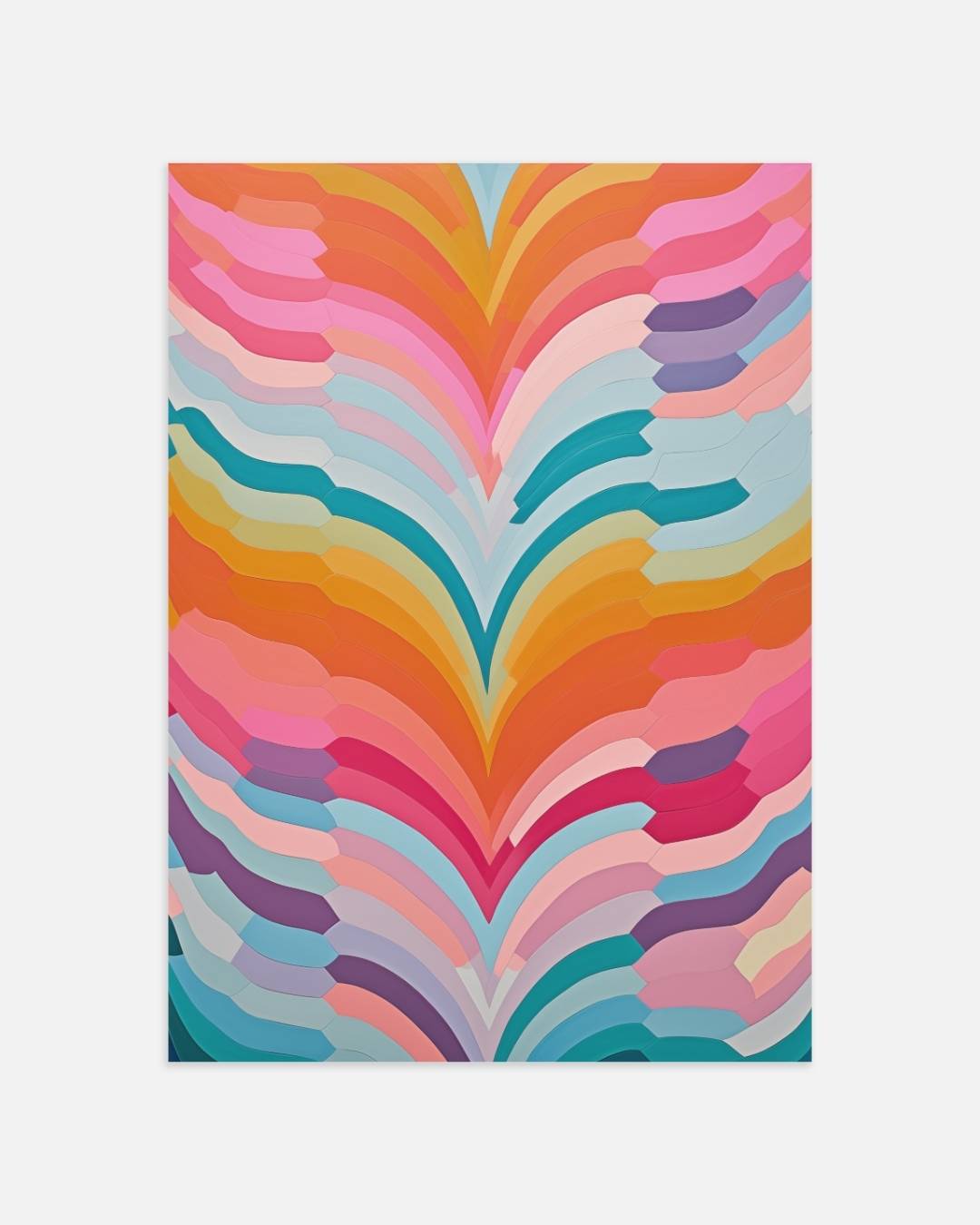 Radiant rainbow waves Poster
